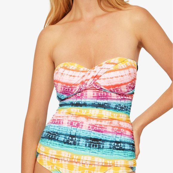 Bleu by Rod Beattie Good Vibrations Twist Bandeau Tankini Top